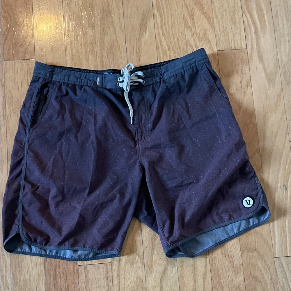Vuori Men's Dark Red Swim ombré  Board Shorts